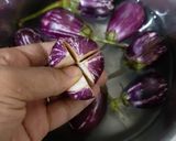 A picture of step 2 of Stuffed brinjal fry.