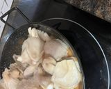Foto del paso 6 de la receta: Setas de cultivo a ajillo con jamón y salsa con huevo poché