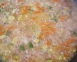 Foto del passaggio 3 della ricetta Risotto allo Zafferano con Speck, fiori di zucca, e provola