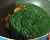 A picture of step 5 of Palak Paneer.
