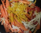 Foto del paso 3 de la receta: Fideos con verduras salteadas (espíritu oriental)