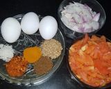 A picture of step 1 of Iranian omelette.