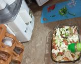A picture of step 5 of Pizza pasta.