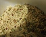 A picture of step 3 of Gavar and coconut Pulao.