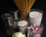 Foto del paso 1 de la receta: Espaguetis con salsa tipo carbonara elaborado en la M.C.Plus