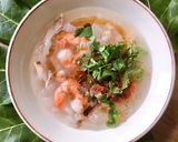 Hình bước làm 4 của món Súp Tôm Gà Vỏ Bưởi