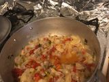 Cajun shrimp seafood stuffing for baked potatoes