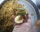 A picture of step 3 of Parval Bataka nu Bharelu Shaak.