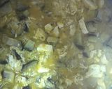 Foto del paso 4 de la receta Arroz meloso de pollo, berenjena y cabrales (con leche de almendra)