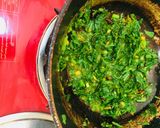 A picture of step 2 of Palak kadi.