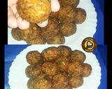 A picture of step 3 of Veg Manchurian 2 ways in gravy and dry.