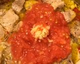 Foto del paso 6 de la receta Paella de habitas, ajos tiernos y albóndigas