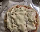 Hình bước làm 2 của món Pizza bằng nồi chiên không dầu