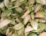 A picture of step 1 of Sprout Stir Fry with Beetroot.
