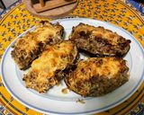 Une image de l'étape 22 de Aubergines farcies au bœuf, tomates et courgette.