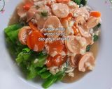 Foto langkah ke 4 dari resep Tumis Pakcoy Wortel Sosis.
