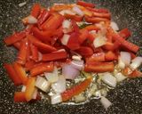 A picture of step 1 of Pepper and feta frittata.