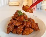 A picture of step 10 of Crispy Korean Chicken Popcorn with Honey Sesame Sauce.