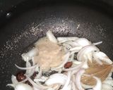 A picture of step 2 of Palak peas pulao.