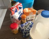 A picture of step 1 of Eggless pancakes.