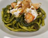 Foto del passaggio 5 della ricetta Scialatielli alla verza, burrata e gamberi flambè alla riduzione di brandy