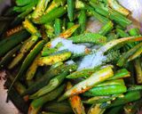 A picture of step 2 of Bhindi.