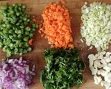 A picture of step 2 of Vegetable Daliya khichdi.