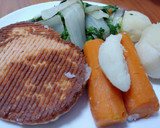 Foto del paso 4 de la receta: Hamburguesas salmón y verduras. Dieta diabética