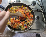 Foto del paso 3 de la receta: Arroz con verduras y bacon en 14 minutos
