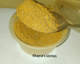 A picture of step 1 of 7 spice condiment.