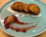 Foto del paso 10 de la receta: Berenjenas empanadas con salsa fina creamy de McDonald’s, membrillo y mermelada de fresa