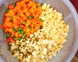 Hình bước làm 1 của món Cơm chiên nấm rau củ
