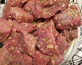 A picture of step 1 of Chef Zee's Carne Frita (Dominican fried beef).