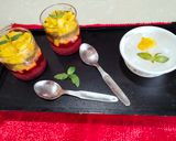 A picture of step 3 of Mango and Gond Katira or Badam pisin Dessert.