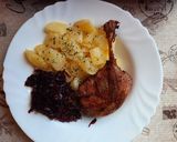 Kacsa sült petrezselymes burgonyával recept fázis 3 fotója