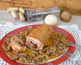 Foto del paso 1 de la receta: Rollo de lomo de cerdo relleno con champiñones (Crock pot)