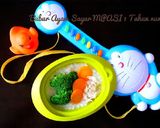 Foto langkah ke 4 dari resep Bubur Ayam Sayur MPASI 1 Tahun.