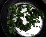 A picture of step 1 of Spinach cheese omellete.