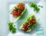 A picture of step 6 of Cucumber boat salad.