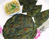 A picture of step 4 of Bathua Paratha.
