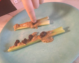 A picture of step 3 of Ants on a Log.