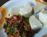 A picture of step 5 of Boiled yam and source.