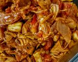 A picture of step 8 of Kathal (Jackfruit) Masala.