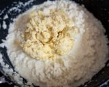 A picture of step 3 of Coconut Halwa.