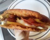 Foto del paso 13 de la receta: Arepa de Zanahoria 🥕con relleno hawaiano!!!😜😜😜🍘🧀🥓🍍🍘