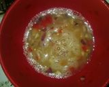 A picture of step 4 of Irish potato chips with egg & plantain.