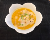 A picture of step 4 of Thai butternut squash soup.