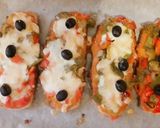Une image de l'étape 13 de Tartines de pain aux légumes et mozzarella.
