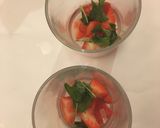 A picture of step 1 of Strawberry and ginger beer cocktail.