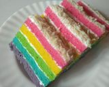 Foto langkah ke 15 dari resep Rainbow Cake Kukus Ny.Liem Super Lembut.
